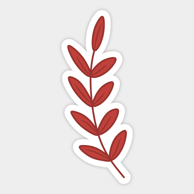 Red Autumn Leaves Sticker by dreaminks